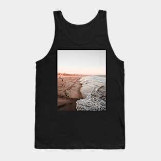 Landscape, Sunset, Nature, Scandinavian art, Modern art, Wall art, Print, Minimalistic, Modern Tank Top